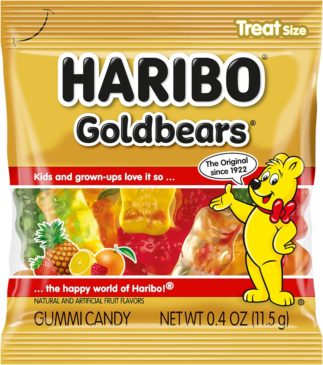 Haribo Goldbears Original Flavor Tub, Individually Wrapped, 54 Count P ...