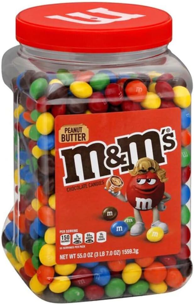 Mars M&M'S Peanut Butter Pantry Jar, 55 Oz., 55 Ounces