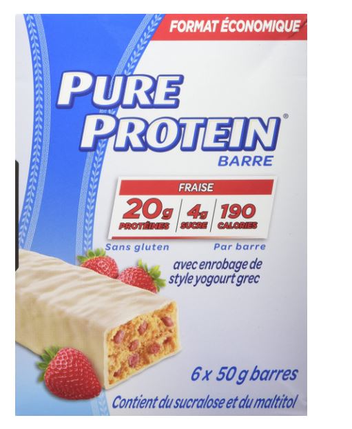 Pure Protein, Strawberry with Greek Yogurt Coating 6ct x 50g/1.8oz.