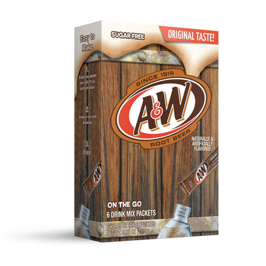 Buy A&W Root Beer Sugar Free Drink Mix Box 6 Packets - 15g/0.5oz