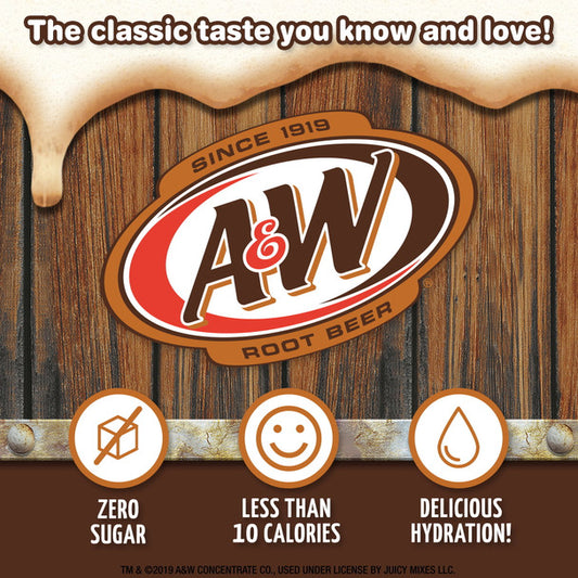 Shop A&W Root Beer Sugar Free Drink Mix Box 6 Packets - 15g/0.5oz