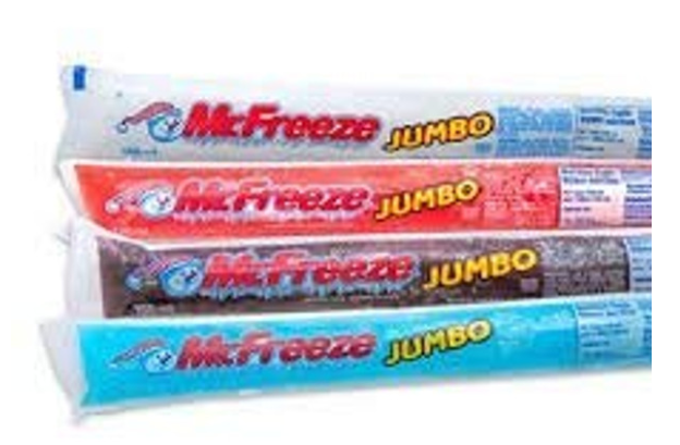 Mr. Freeze Jumbo Ice Pops, 27x150ml Freezies, (3 Cases) .
