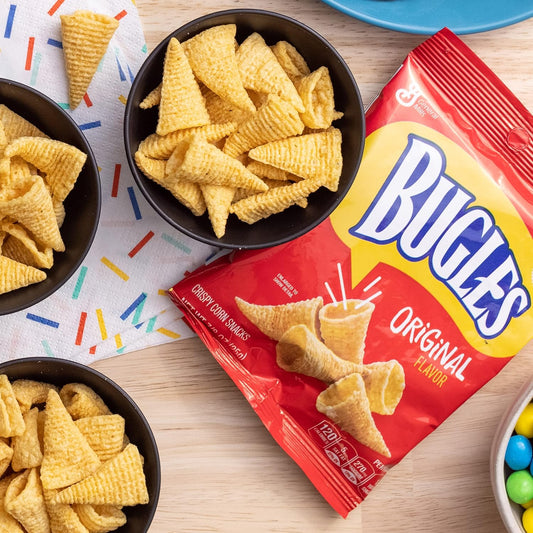 Bugles Crispy Corn Snacks, Original Flavor, Snack Bag, 8.75 oz 10 Bags