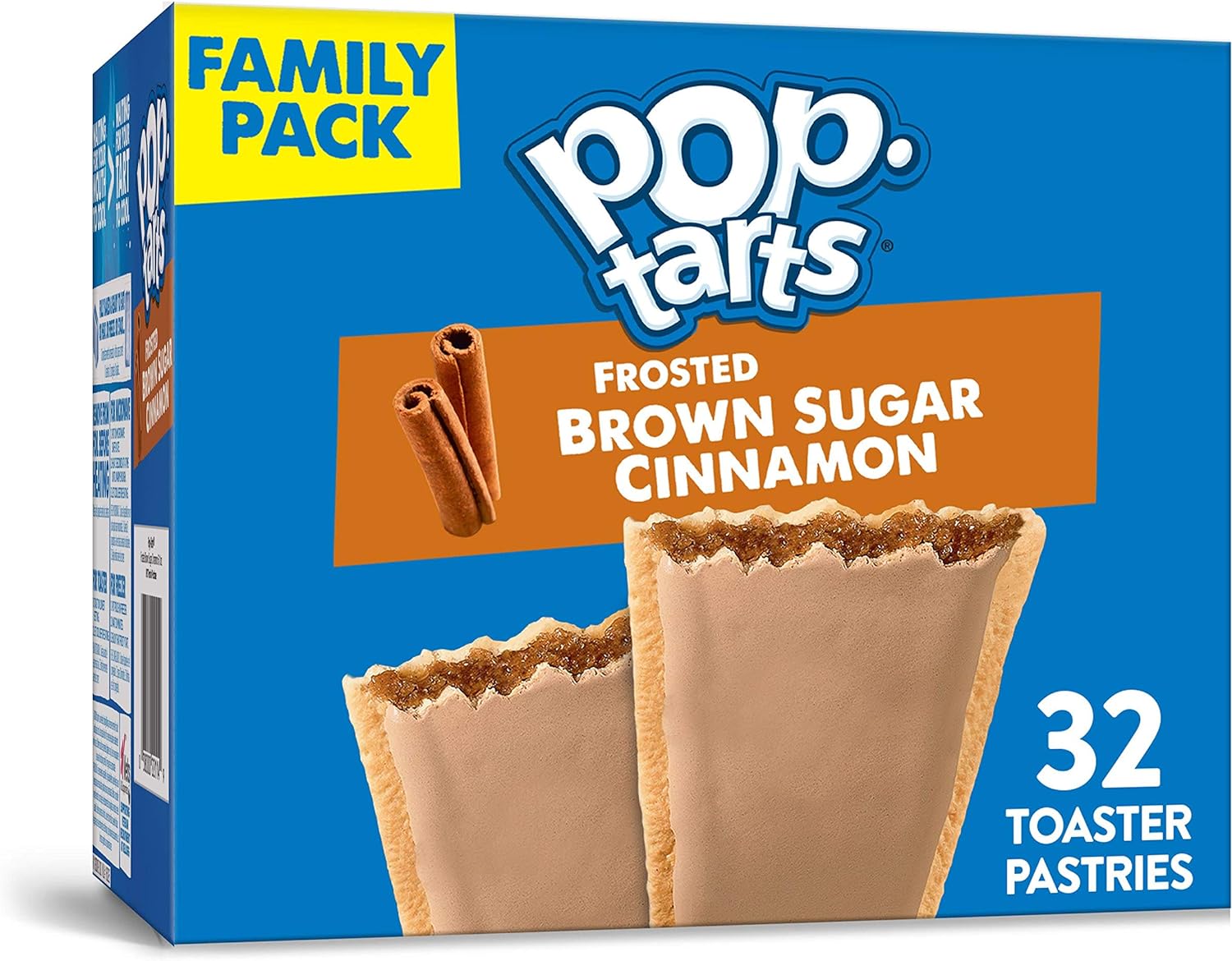 Pop Tarts Frosted Brown Sugar Cinnamon Toaster Pastries 32 Count MEGA Box
