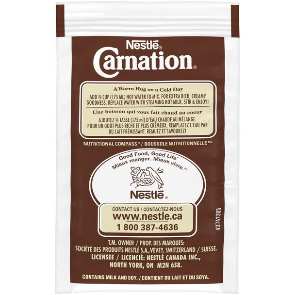 Nestle Carnation Hot Chocolate, Rich and Creamy, (10ct x 25g) sachets, .