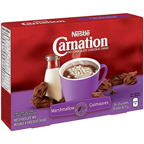 Carnation Hot Cocoa Chocolate Marshmallow (10ct x 25g) .