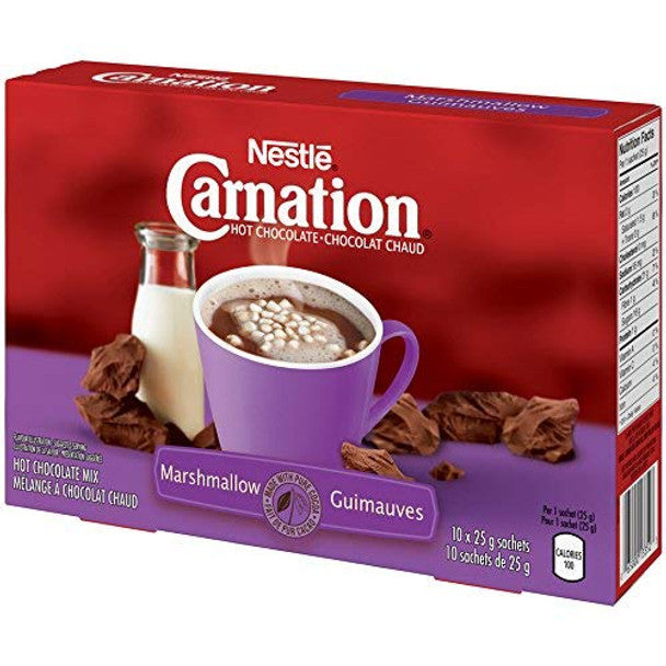 Carnation Hot Cocoa Chocolate Marshmallow (10ct x 25g) .