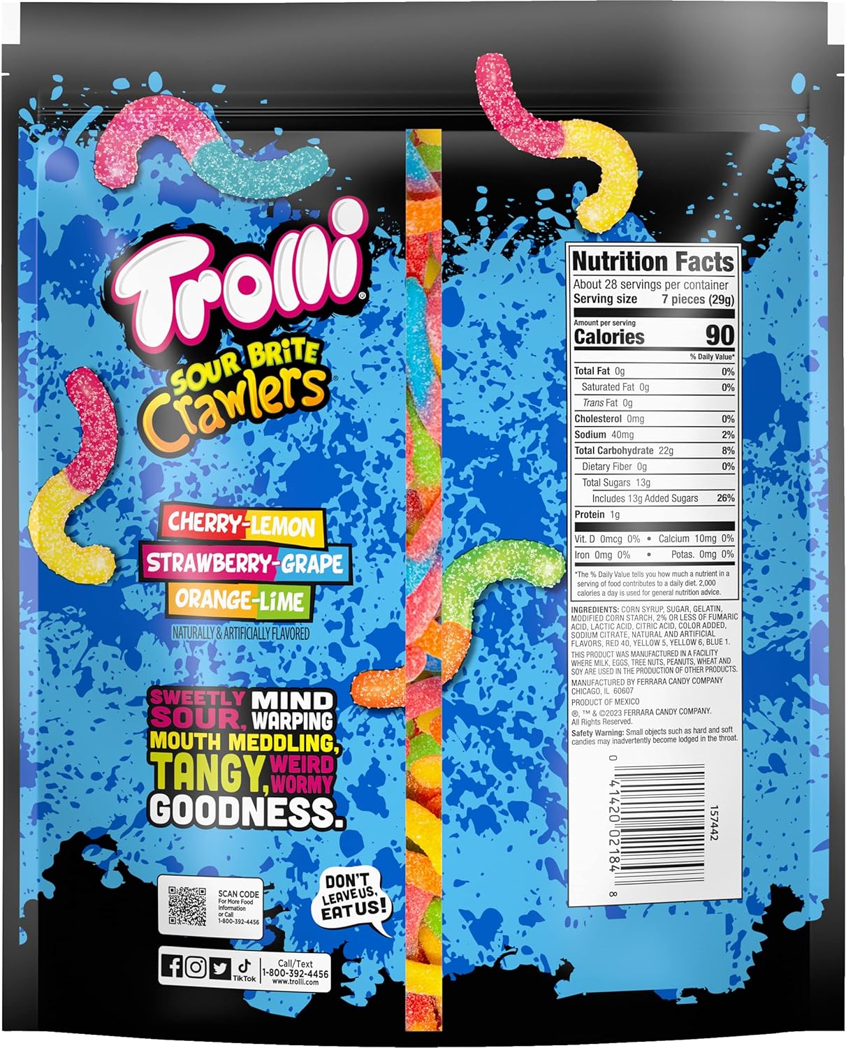 Trolli Sour Brite Crawlers - 30.4oz Bag