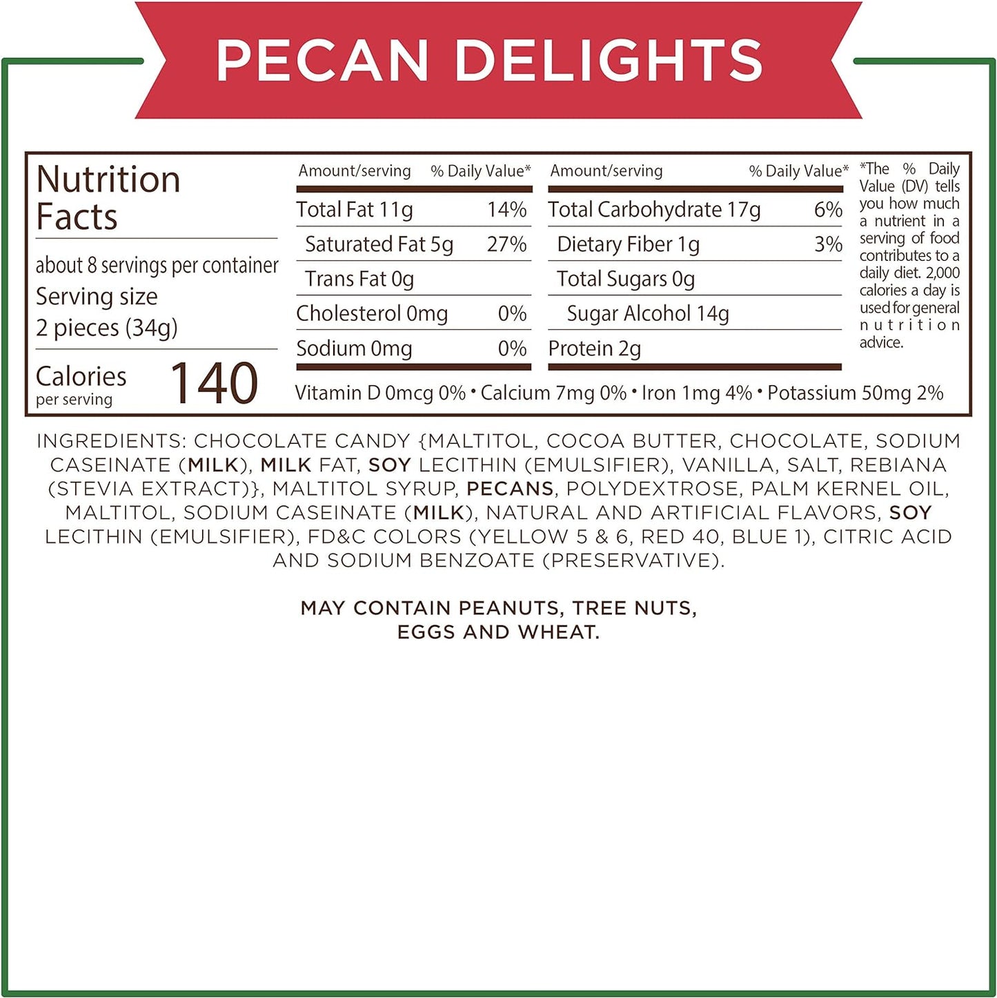 Russell Stover Sugar Free Pecan Delight, 284 g