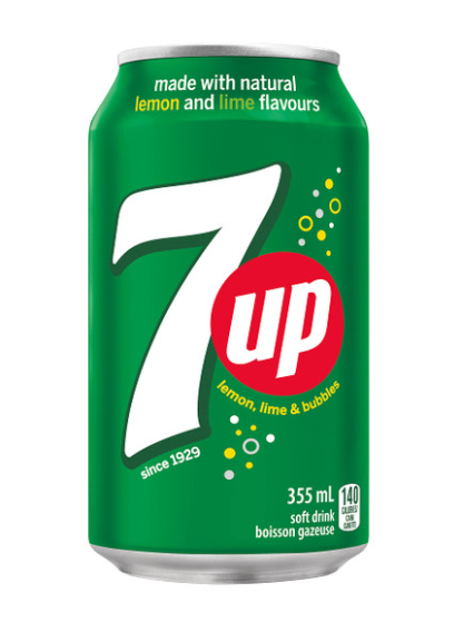 7UP Soft Drink, 355 mL/12 fl. oz., Cans, 12 Pack, .