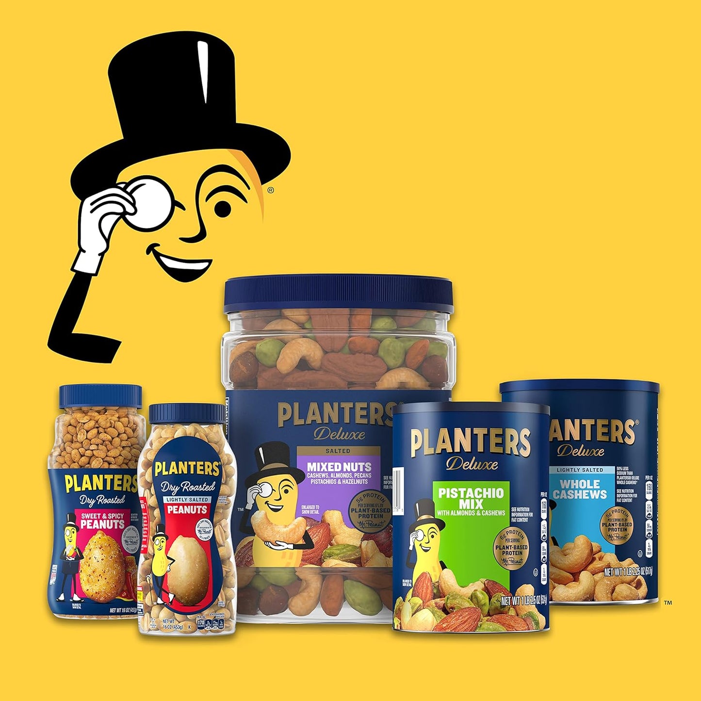 Planters Deluxe Mixed Nuts, Lightly Salted, 15.25 Ounce