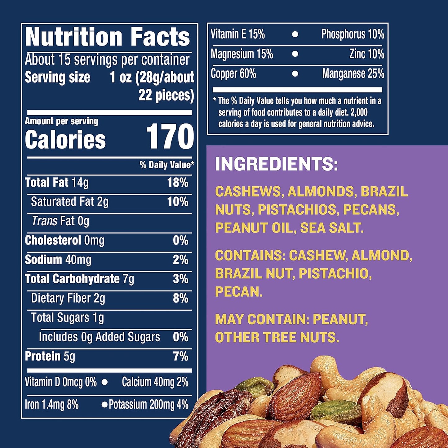 Planters Deluxe Mixed Nuts, Lightly Salted, 15.25 Ounce