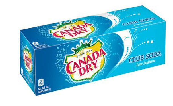 Coca-Cola Canada Dry Club Soda, 12ct/355ml drinks, .