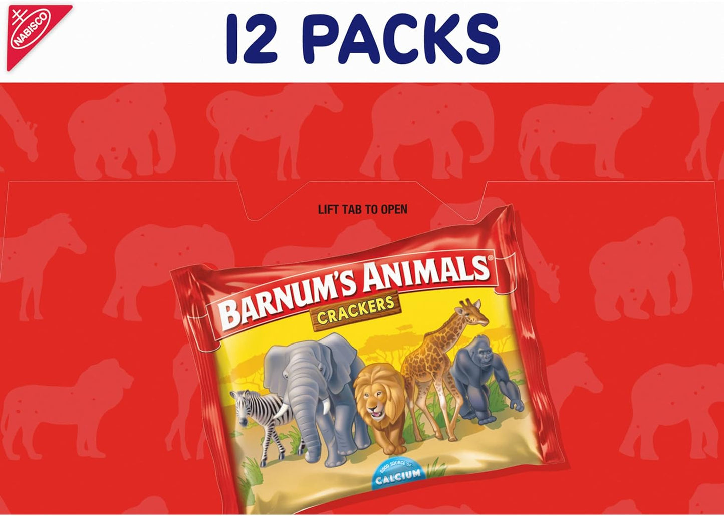 Barnum's Original Animal Crackers, 12-1 oz Snack Packs