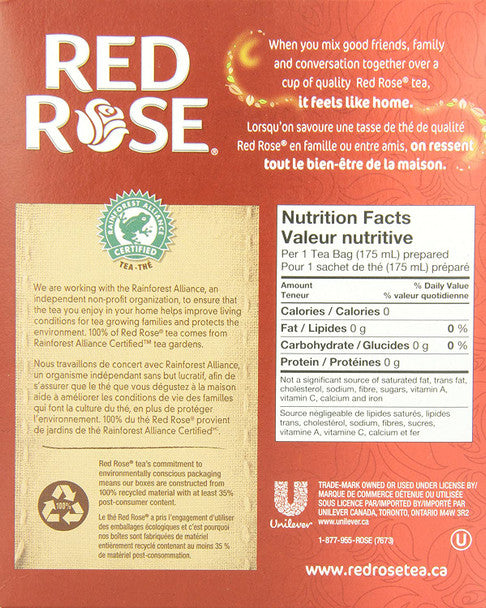 Canadian Red Rose Tea - 72 tea bags .