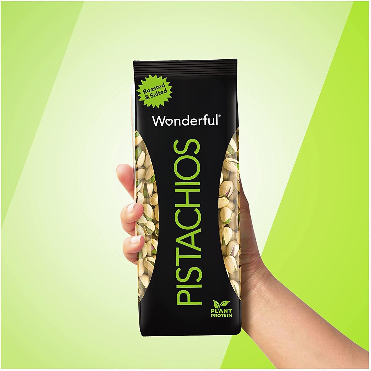 Wonderful Pistachios,16-Ounce Bag, Roasted and Salted.