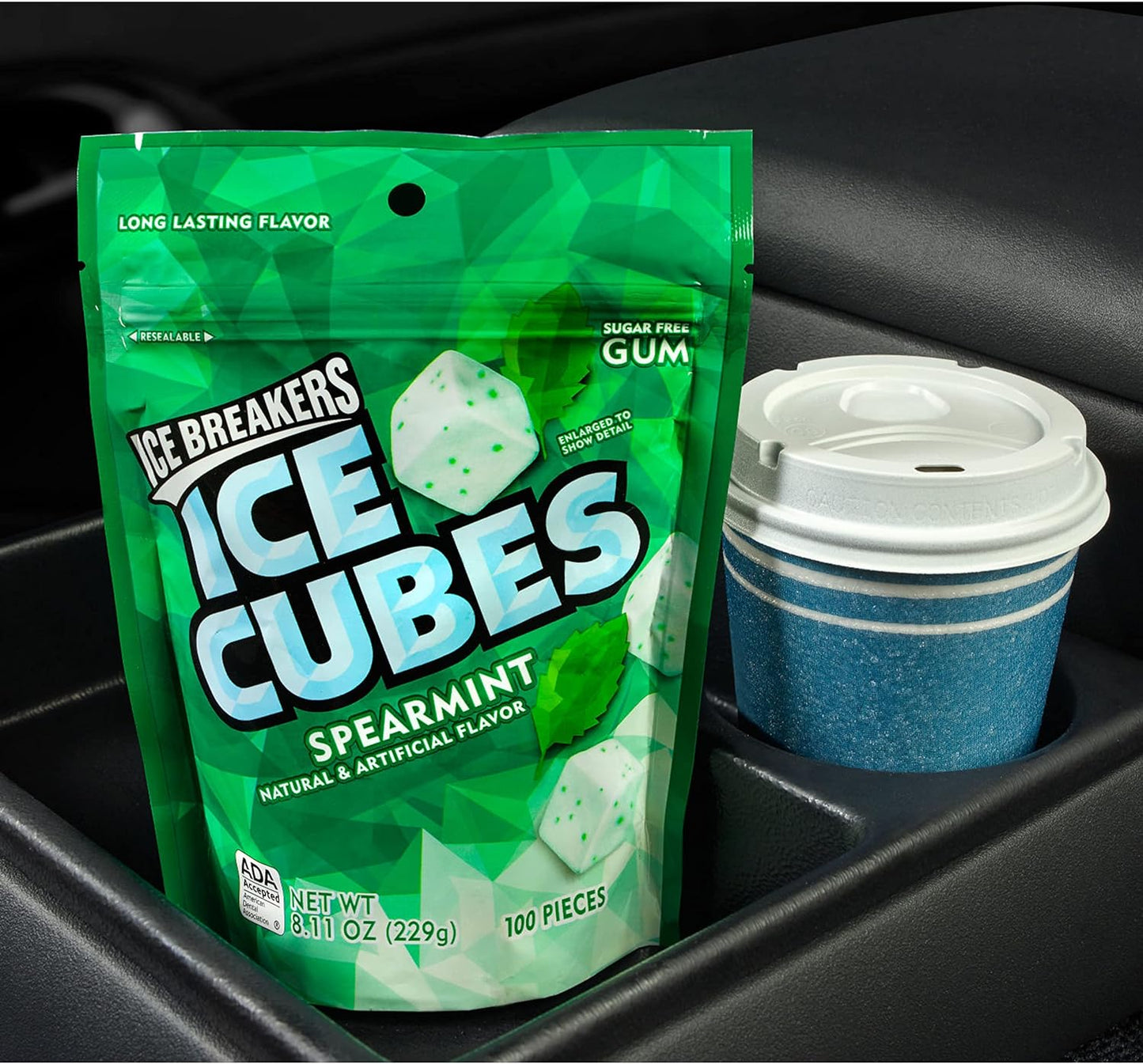 ICE BREAKERS ICE CUBES Sugar Free Gum (Spearmint, 8.11 Ounce)