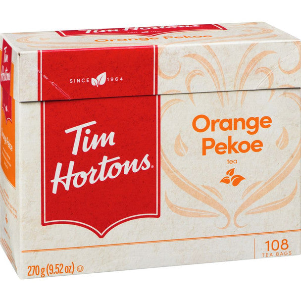 Tim Hortons Orange Pekoe Tea, 108 Tea Bags, 270g(9.5oz) .