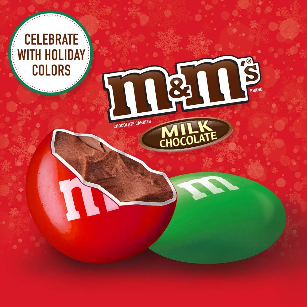 M&M's Milk Chocolate Christmas Candy - 38 oz Resealable Bag