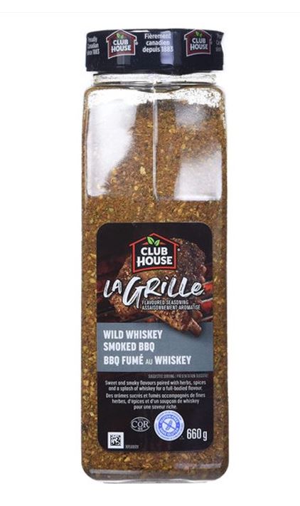 Club House La Grille Wild Whiskey Smoked BBQ Seasoning Blend, 660g/1.4 lbs.