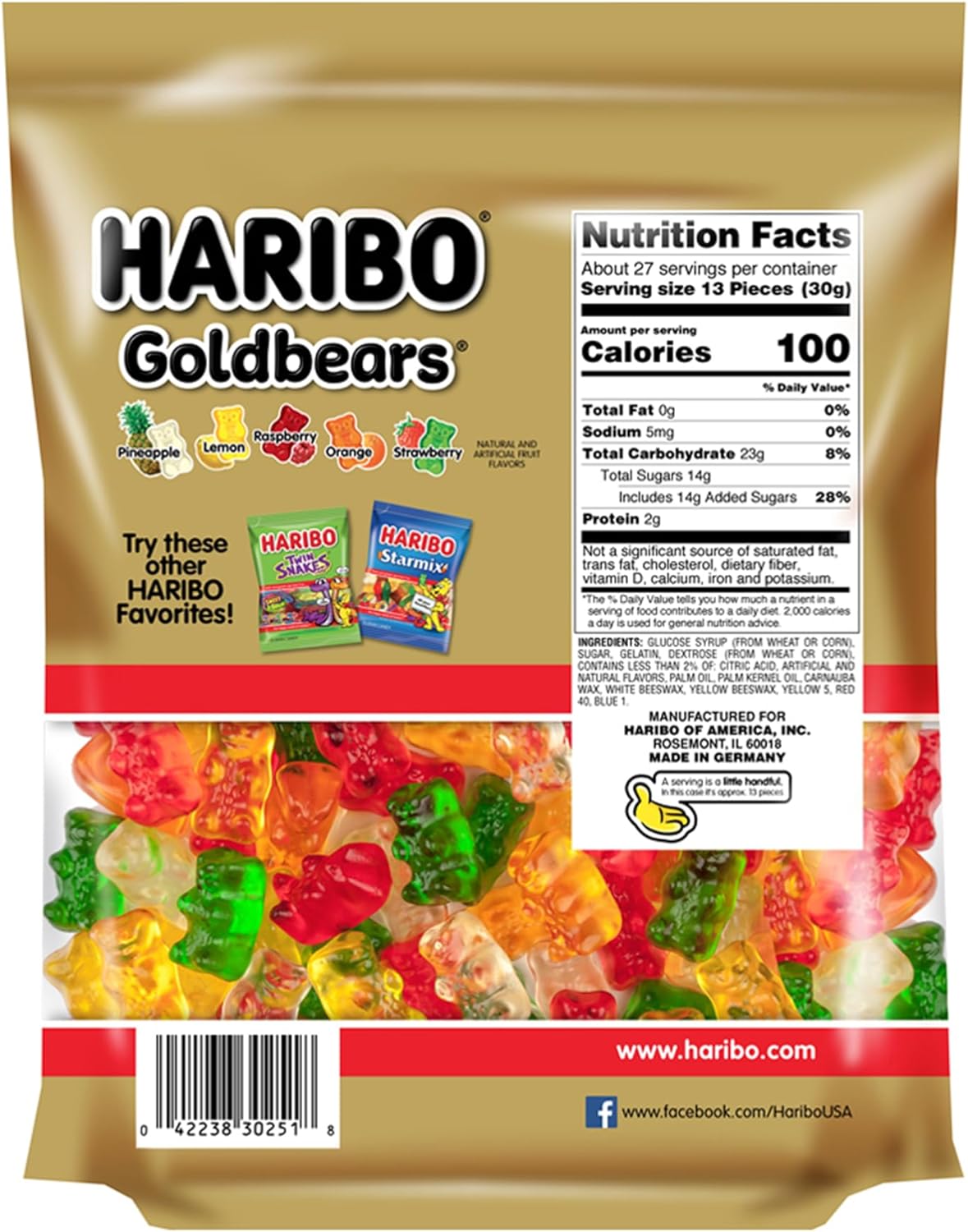 Haribo Goldbears Original Gummy Bears Bag, 28.8 Oz – Snowbird Sweets