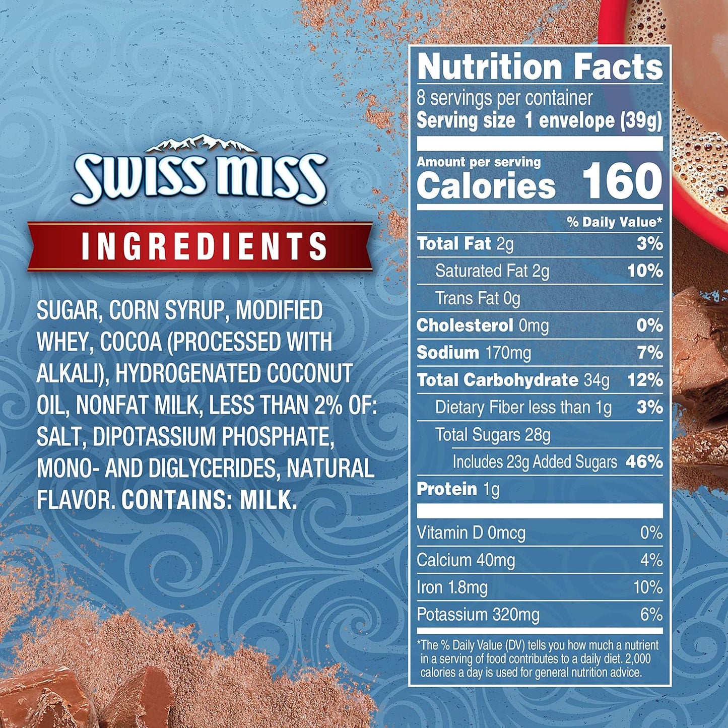 Swiss Miss Hot Cocoa Mix Milk Chocolate - 8ct