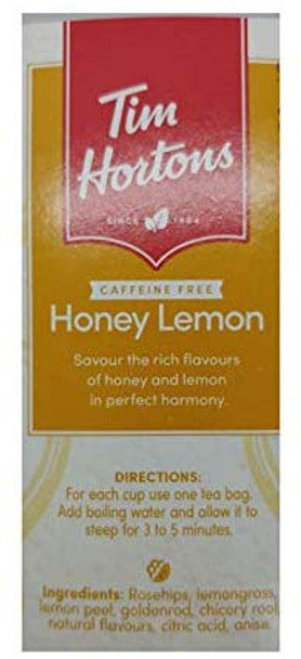 Tim Horton's Caffeine Free Herbal Tea Bundle - 1 Box of Each: Apple Cinnamon, Peppermint, Lemon & Honey (20 Bags/Box; 60 Bags Total)
