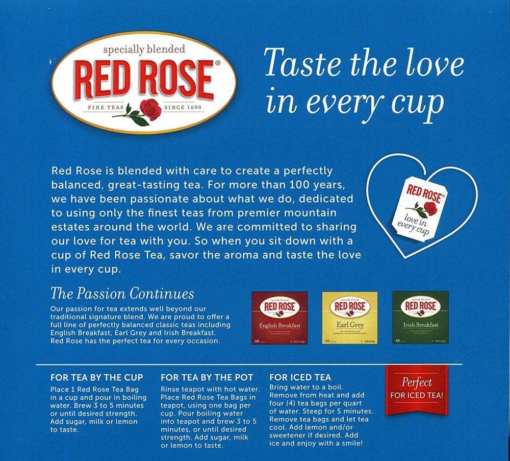 Red RoseTea Bags, 100-Count