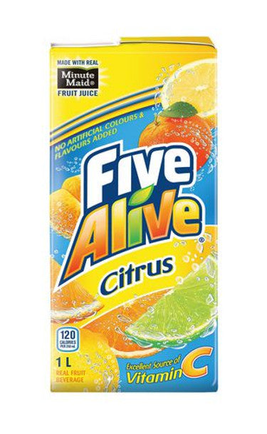 Five Alive Citrus, 1 Litre/33.8 fl.oz., Juice Box, .