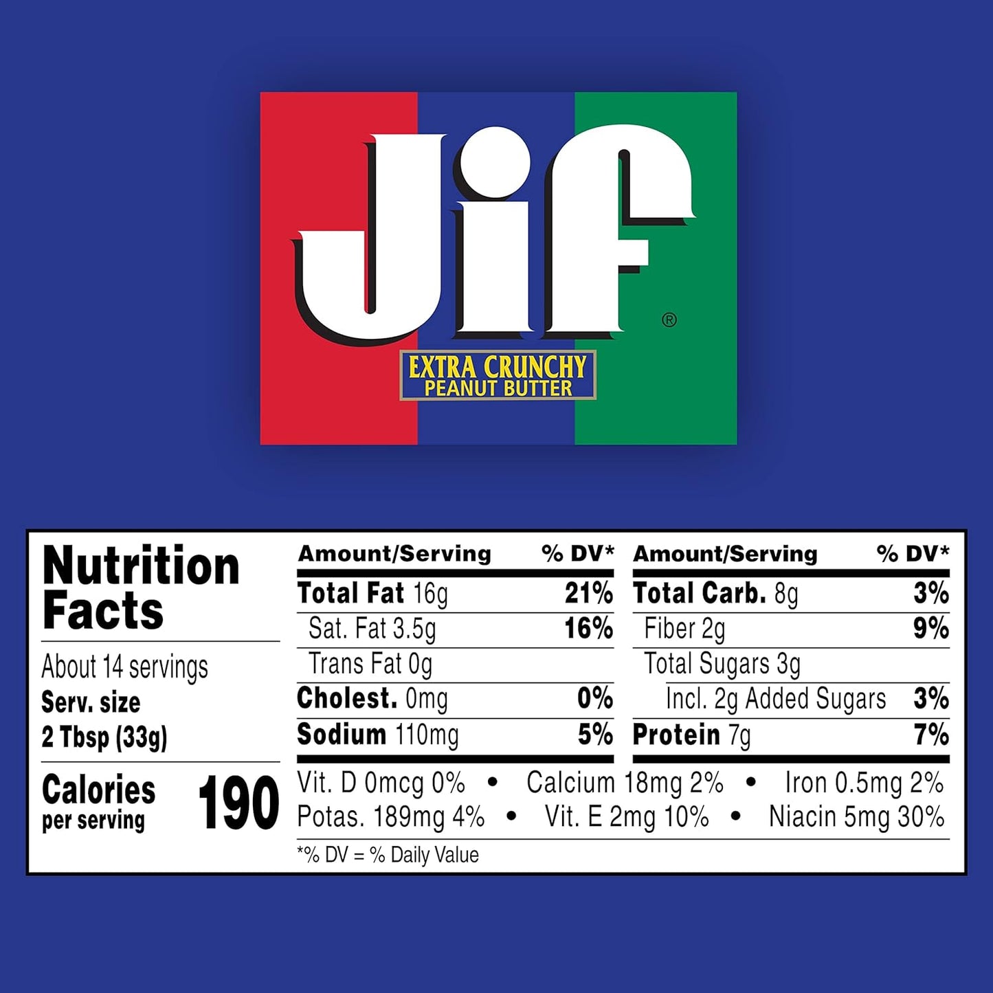 Jif Extra Crunchy Peanut Butter, 16 oz