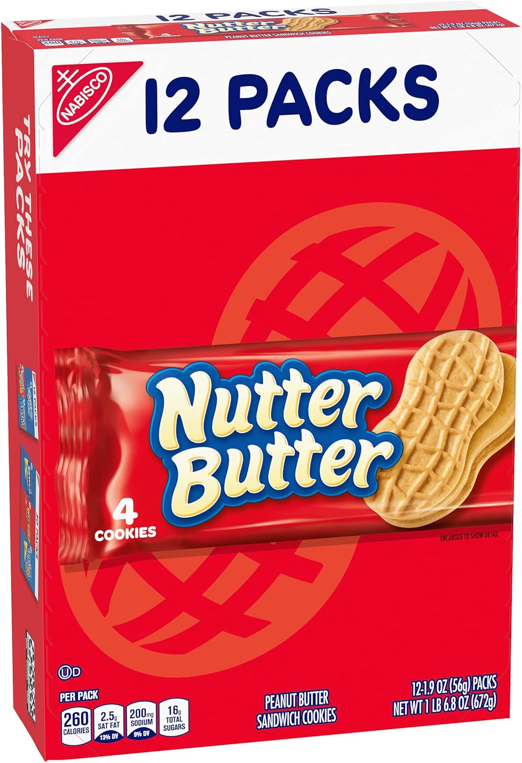 Nabisco Nutter Butter Cookies, Pack of 12