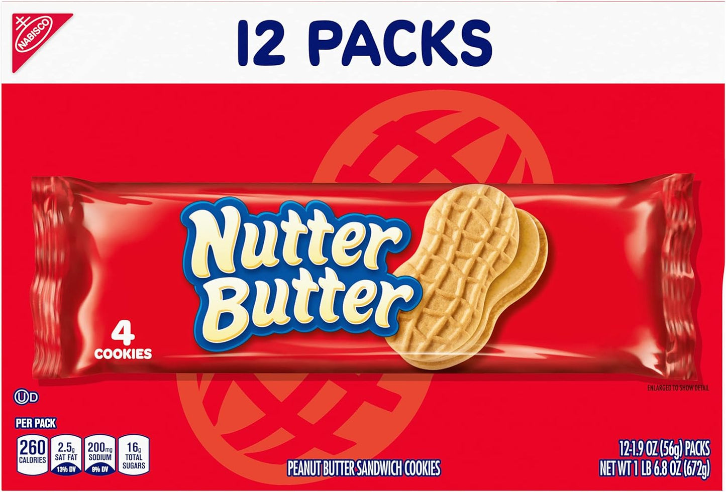 Nabisco Nutter Butter Cookies, Pack of 12