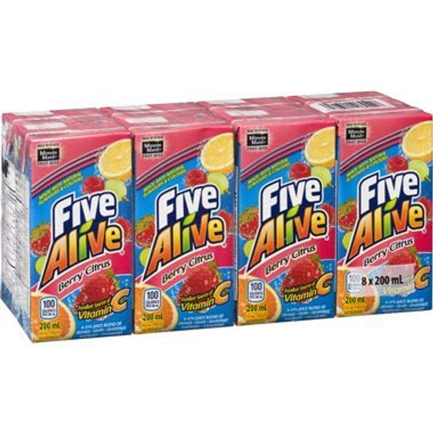 Five Alive Berry Citrus, Juice Box (8ct), 200ml/6.7 fl. oz., .