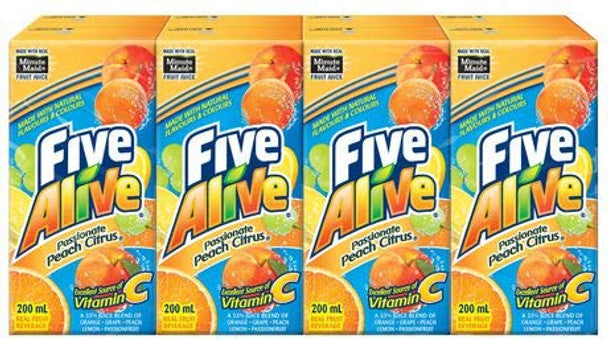 Five Alive Peach Citrus Juice Box (8ct), 200ml/6.7 fl. oz