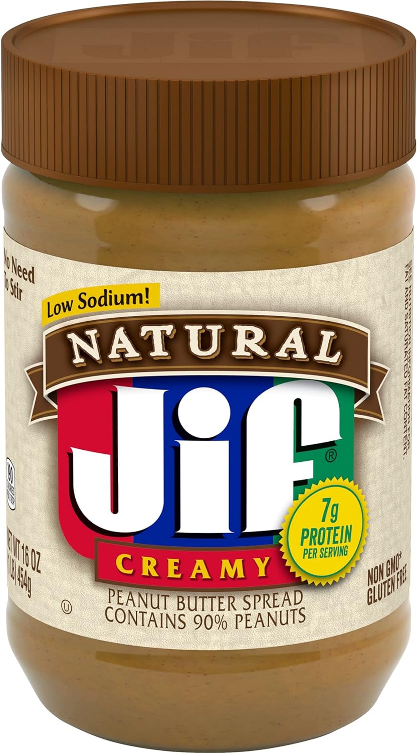 Jif Natural Creamy Peanut Butter, 16 oz by Jif