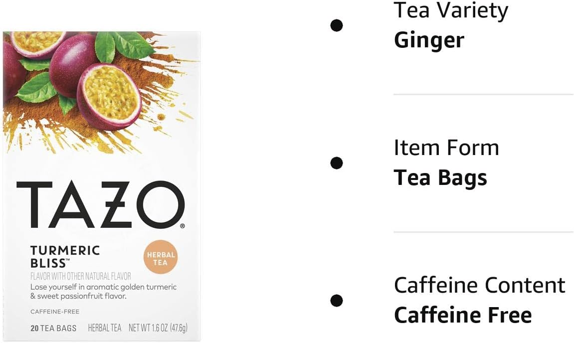 Tazo Tumeric Bliss 20 Ct Tea Bags