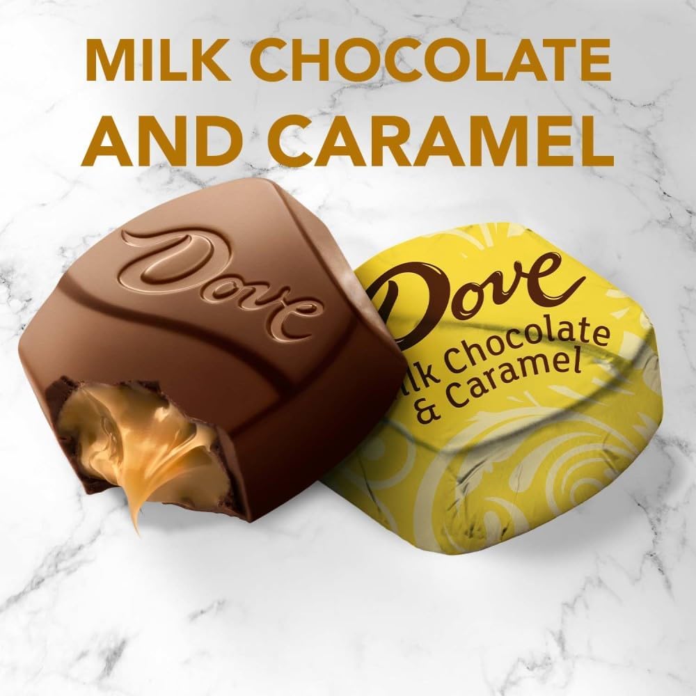 DOVE PROMISES Caramel and Milk Chocolate Candy Bag, 7.61 oz