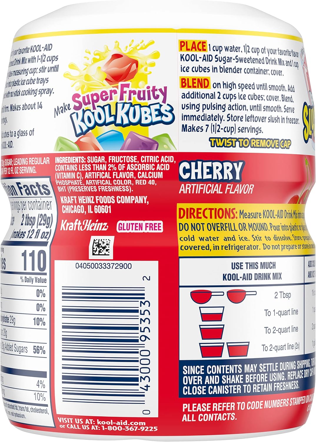 Kool-aid Cherry Mix 19oz Container (2 Pack)