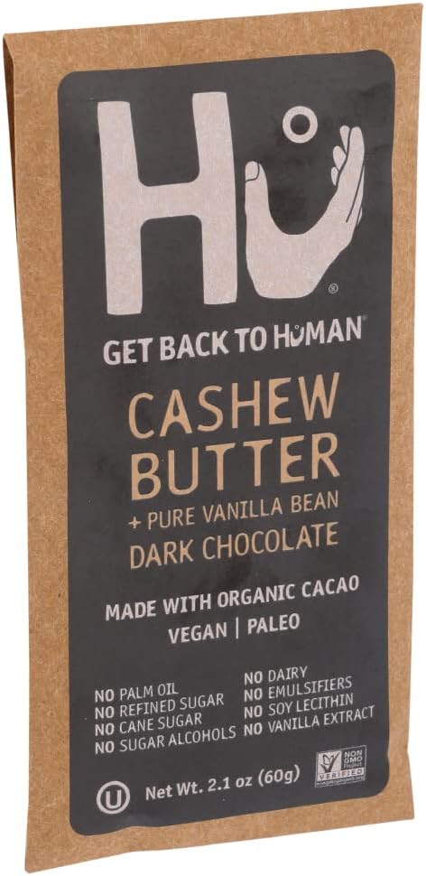 HU KITCHEN Cashew Vanilla Chocolate Bar, 2.1 OZ