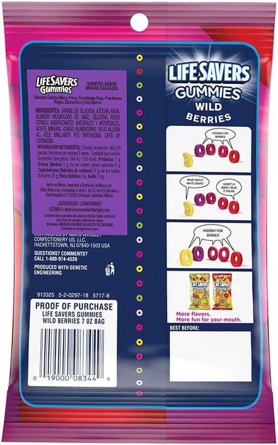 Gummy Life Savers, Wild Berry, 7 oz - 1 Bag