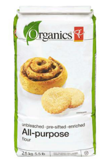 PC Organics Unbleached All-Purpose Flour 2.5kg/5.5 lbs. .