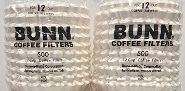 Bunn 12 Cup Coffee Filters 20115.6-1000 Count, White .