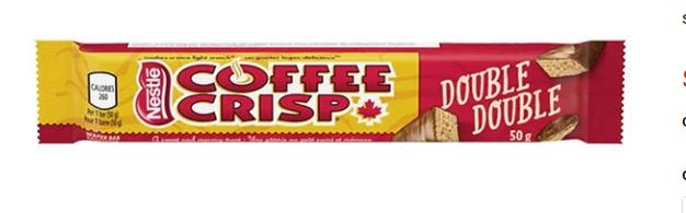 Nestle Coffee Crisp Double Double Chocolate Bars, (24ct), 50g/1.8 oz.
