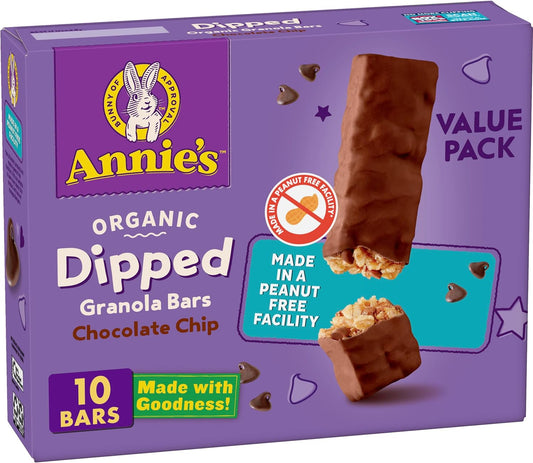 Annie's Homegrown, Granola Bar Chocolate Dipped Choc Chip Organic, 9.2 Ounce