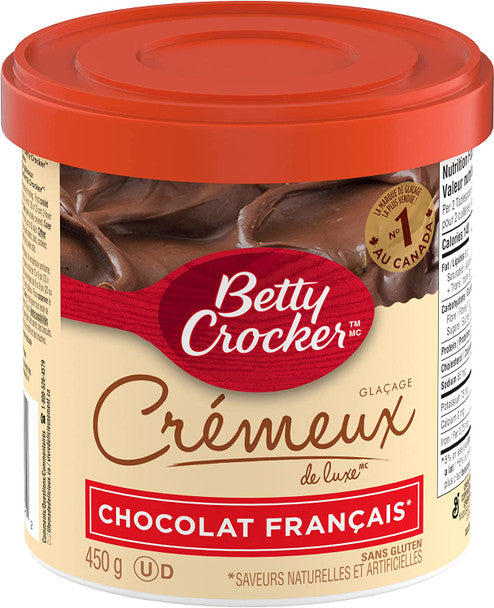 Betty Crocker Gluten Free Creamy Deluxe French Chocolate Frosting, 450g/15.75 oz. Jar