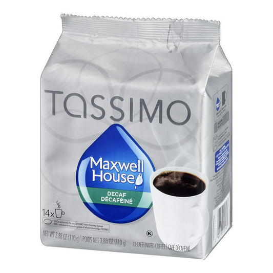 Tassimo Maxwell House Decaf coffee single serve discs, 14ct, 110g/3.9 oz., .