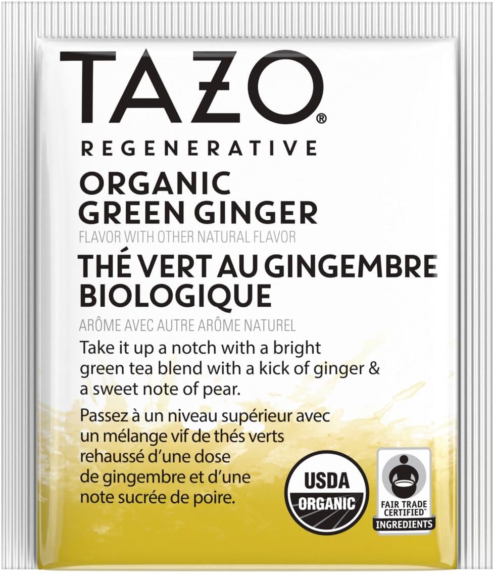 TAZO Regenerative Green Tea, Green Ginger, 16 Tea Bags