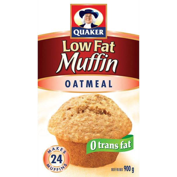 Quaker Muffin Mix Low Fat Oatmeal, 12ct, 900g/31.7 oz, .