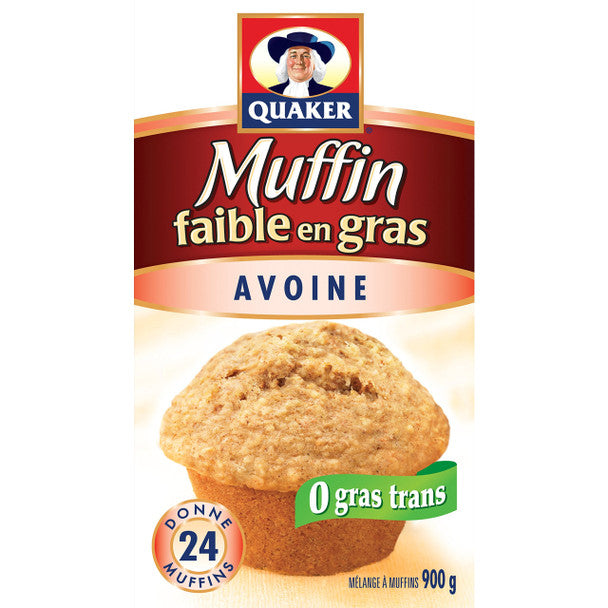Quaker Muffin Mix Low Fat Oatmeal, 12ct, 900g/31.7 oz, .