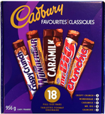Buy Cadbury 18 Full size Chocolate Bars Variety Pack - Wunderbar, Caramilk, Mr.Big, Crunchie, Crispy Crunch - 956g